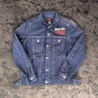 WRECKED Distressed Denim Jacket