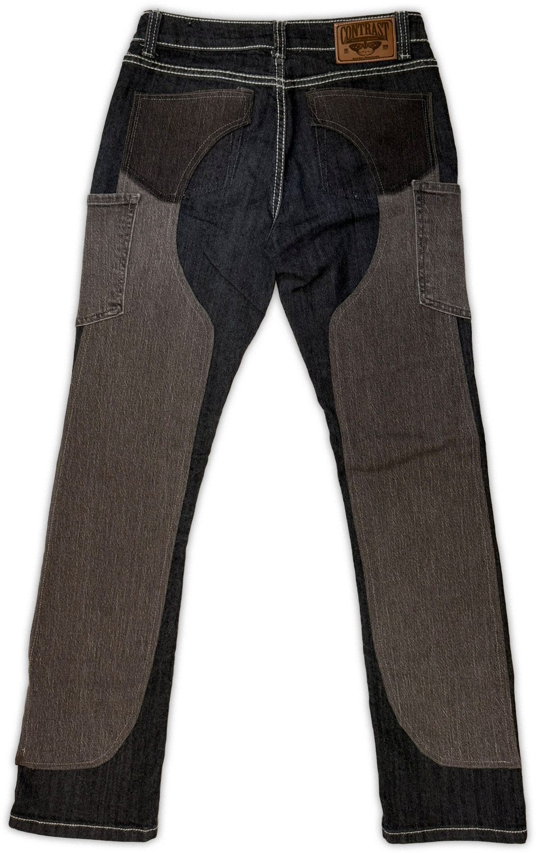 Back view of the Contrast Standoff Jewl Pant