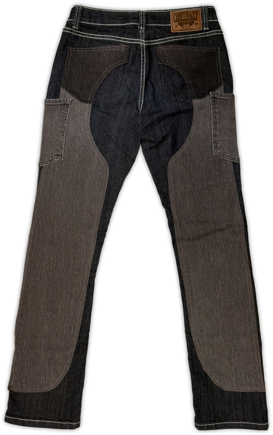 Back view of the Contrast Standoff Jewl Pant